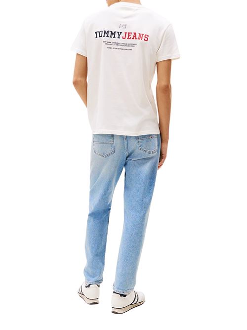 T-shirt bianca in cotone Tommy Jeans | DM0DM20815YBH